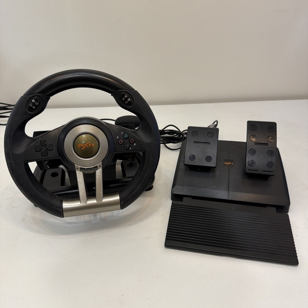 PXN V3 Pro 180 Degree Multi Platform USB Racing Wheel With Pedals Not Tested